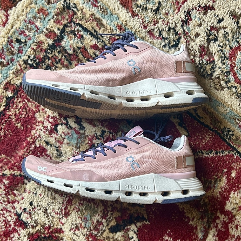 On Running Pink and Blue Women's Sneakers